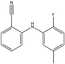 2-[(2-fluoro-5-methylphenyl)amino]benzonitrile Struktur