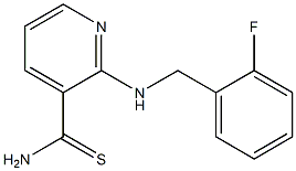 2-[(2-fluorobenzyl)amino]pyridine-3-carbothioamide Structure