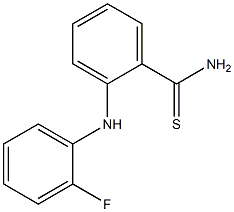 2-[(2-fluorophenyl)amino]benzene-1-carbothioamide,,结构式