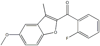 2-[(2-fluorophenyl)carbonyl]-5-methoxy-3-methyl-1-benzofuran 结构式