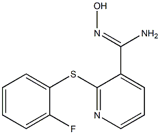 2-[(2-fluorophenyl)sulfanyl]-N'-hydroxypyridine-3-carboximidamide Structure