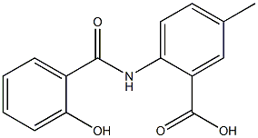 2-[(2-hydroxybenzene)amido]-5-methylbenzoic acid Structure