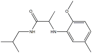 2-[(2-methoxy-5-methylphenyl)amino]-N-(2-methylpropyl)propanamide Structure