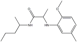 2-[(2-methoxy-5-methylphenyl)amino]-N-(pentan-2-yl)propanamide Struktur