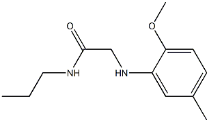 2-[(2-methoxy-5-methylphenyl)amino]-N-propylacetamide Structure