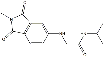 2-[(2-methyl-1,3-dioxo-2,3-dihydro-1H-isoindol-5-yl)amino]-N-(propan-2-yl)acetamide Struktur
