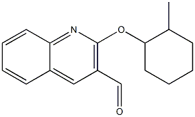 2-[(2-methylcyclohexyl)oxy]quinoline-3-carbaldehyde,,结构式