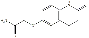 2-[(2-oxo-1,2,3,4-tetrahydroquinolin-6-yl)oxy]ethanethioamide Struktur