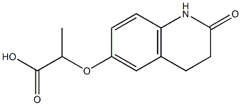 2-[(2-oxo-1,2,3,4-tetrahydroquinolin-6-yl)oxy]propanoic acid 化学構造式