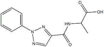 2-[(2-phenyl-2H-1,2,3-triazol-4-yl)formamido]propanoic acid Struktur