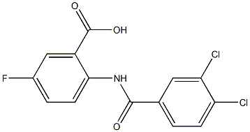 2-[(3,4-dichlorobenzene)amido]-5-fluorobenzoic acid