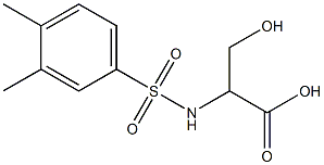 2-[(3,4-dimethylbenzene)sulfonamido]-3-hydroxypropanoic acid,,结构式