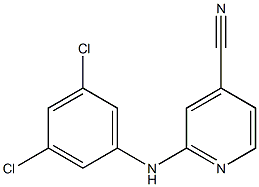 2-[(3,5-dichlorophenyl)amino]pyridine-4-carbonitrile,,结构式