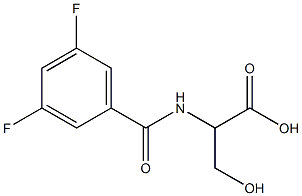 2-[(3,5-difluorophenyl)formamido]-3-hydroxypropanoic acid Structure