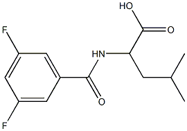 2-[(3,5-difluorophenyl)formamido]-4-methylpentanoic acid,,结构式