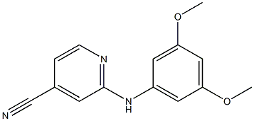 2-[(3,5-dimethoxyphenyl)amino]isonicotinonitrile 化学構造式