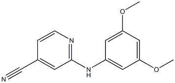 2-[(3,5-dimethoxyphenyl)amino]isonicotinonitrile,,结构式