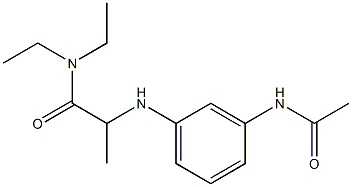 2-[(3-acetamidophenyl)amino]-N,N-diethylpropanamide Struktur