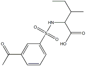  2-[(3-acetylbenzene)sulfonamido]-3-methylpentanoic acid