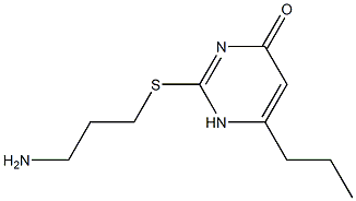 2-[(3-aminopropyl)sulfanyl]-6-propyl-1,4-dihydropyrimidin-4-one,,结构式