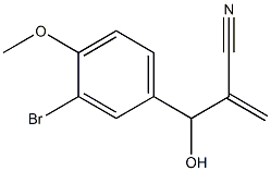 2-[(3-bromo-4-methoxyphenyl)(hydroxy)methyl]prop-2-enenitrile 化学構造式