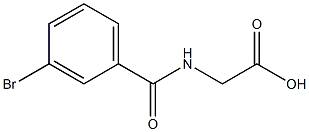 2-[(3-bromophenyl)formamido]acetic acid Structure