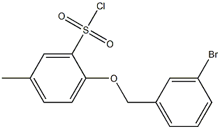 2-[(3-bromophenyl)methoxy]-5-methylbenzene-1-sulfonyl chloride Structure