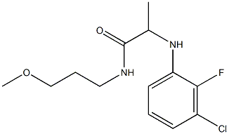 2-[(3-chloro-2-fluorophenyl)amino]-N-(3-methoxypropyl)propanamide Structure