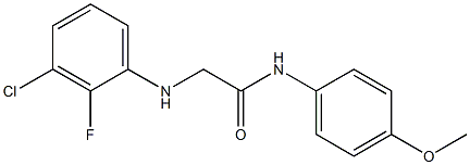 2-[(3-chloro-2-fluorophenyl)amino]-N-(4-methoxyphenyl)acetamide,,结构式