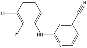 2-[(3-chloro-2-fluorophenyl)amino]pyridine-4-carbonitrile,,结构式