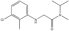 2-[(3-chloro-2-methylphenyl)amino]-N-methyl-N-(propan-2-yl)acetamide,,结构式