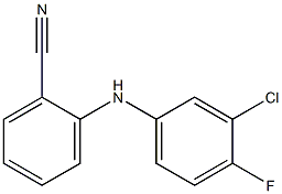 2-[(3-chloro-4-fluorophenyl)amino]benzonitrile Structure
