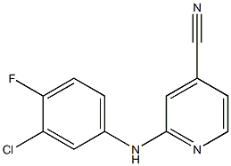 2-[(3-chloro-4-fluorophenyl)amino]pyridine-4-carbonitrile Structure