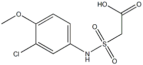 2-[(3-chloro-4-methoxyphenyl)sulfamoyl]acetic acid 结构式