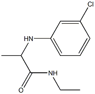 2-[(3-chlorophenyl)amino]-N-ethylpropanamide 结构式