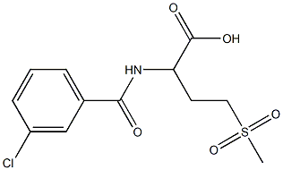 2-[(3-chlorophenyl)formamido]-4-methanesulfonylbutanoic acid,,结构式