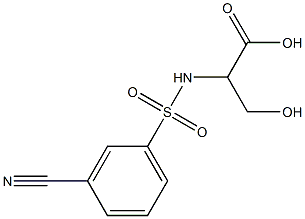  2-[(3-cyanobenzene)sulfonamido]-3-hydroxypropanoic acid