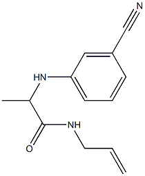 2-[(3-cyanophenyl)amino]-N-(prop-2-en-1-yl)propanamide 化学構造式