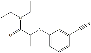 2-[(3-cyanophenyl)amino]-N,N-diethylpropanamide 结构式