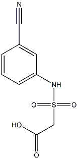 2-[(3-cyanophenyl)sulfamoyl]acetic acid Structure