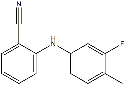 2-[(3-fluoro-4-methylphenyl)amino]benzonitrile 化学構造式