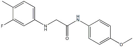 2-[(3-fluoro-4-methylphenyl)amino]-N-(4-methoxyphenyl)acetamide Structure