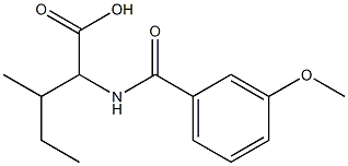 2-[(3-methoxybenzoyl)amino]-3-methylpentanoic acid Struktur