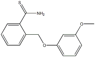 2-[(3-methoxyphenoxy)methyl]benzenecarbothioamide Struktur