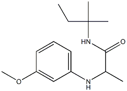 2-[(3-methoxyphenyl)amino]-N-(2-methylbutan-2-yl)propanamide,,结构式