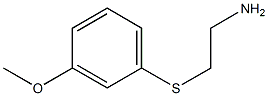 2-(3-メトキシフェニルチオ)エタンアミン 化学構造式