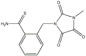 2-[(3-methyl-2,4,5-trioxoimidazolidin-1-yl)methyl]benzene-1-carbothioamide