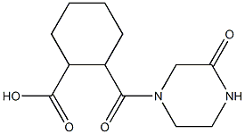 2-[(3-oxopiperazin-1-yl)carbonyl]cyclohexanecarboxylic acid Structure