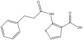 2-[(3-phenylpropanoyl)amino]thiophene-3-carboxylic acid,,结构式