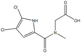 2-[(4,5-dichloro-1H-pyrrol-2-yl)-N-methylformamido]acetic acid Struktur